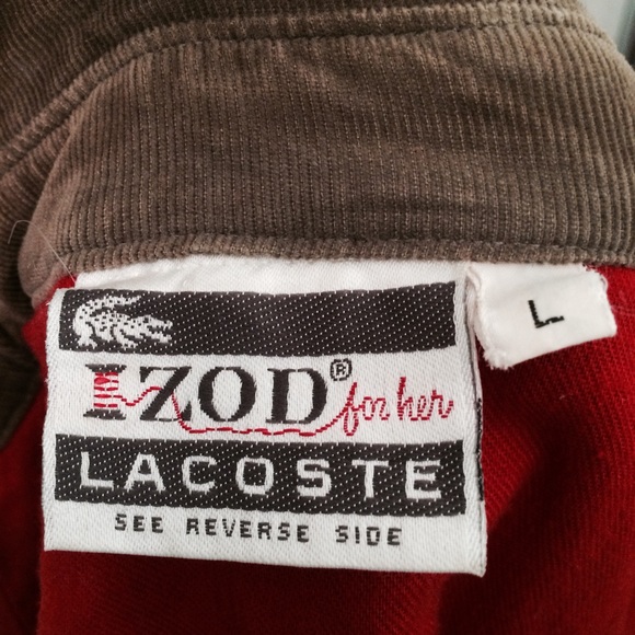 LACOSTE Vintage Flannel lined corduroy jacket L - Picture 8 of 8